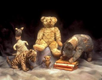 You can see just how small Piglet is compared to the other stuffed animals in this photo. [Image courtesy: The New York Public Library