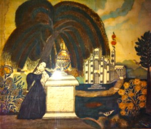 A sample of School Girl Mourning Art memoralizing some one close to them who has died.