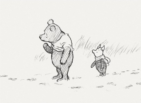 Pooh and Piglet on an adventure