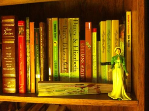 Here's my first Austen bookshelf.