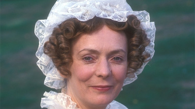 Alison Steadman is Mrs. Bennet  in the 1995 series [Image courtesy BBC Home.]