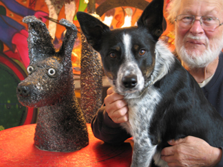 De Forest with his dog [Image courtesy: UC Davis]