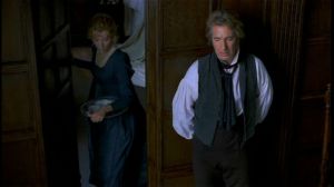 As Marianne languishes in the other room, Brandon begs for a commission from Elinore. She suggests he fetch her mother, Mrs. Dashwood to Cleveland. [Image Courtesy: Fan Pop]