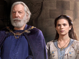 Donald Southerland as the Earl and Hayley Atwell as Aliena in the miniseries [Image courtesy: TV Somthing]