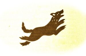 Direwolf illustration from the book. Teh Direwolf is the symbol for House Stark. 