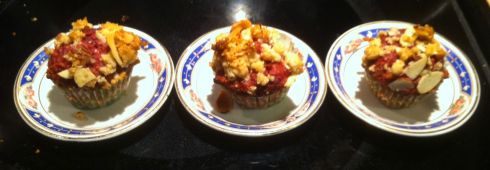 Aren't these the cutest little muffins ever? The plates are from a set my grandmother used to have. I never knew what those tiny little plates were for. But now I know -- mini muffin plates! 