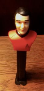 Pez Mr. Scott is ready to beam aboard from my bookshelf. 