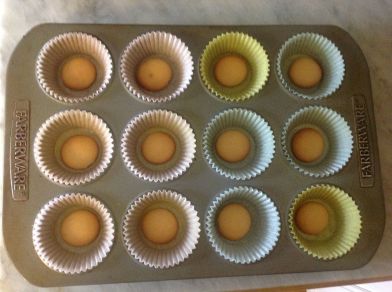 muffin cups with cookie