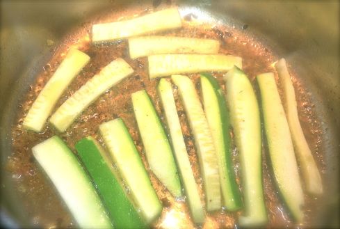 zucchini sauteing