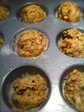 Granola muffins in pan