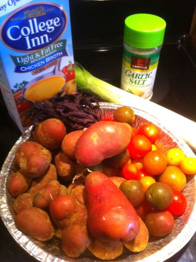 Chaos at the ritaLOVEStoWIRTE kitchen "studio" this week prevent my taking a "box shot" of our CSA goodies so I took a shot of the pertinent  ingredients  instead.