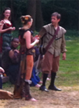 Puck and Nick during the post show "cast chat". (Sorry I don't have a better pic of Nick).