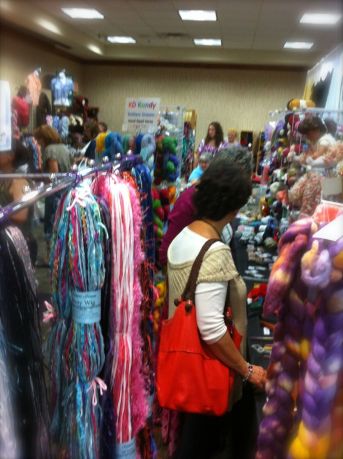 The Knitter's Market takes over the conference center (and a few extra rooms and hallways). We picked up yarn and kits and notions. It is fun just to walk through and see all the new options and colors available.