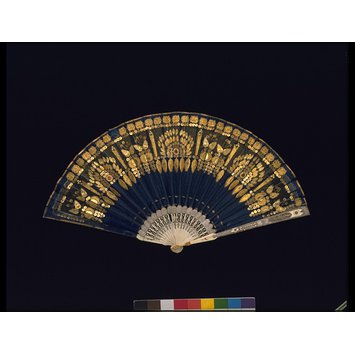 Silk on Ivory fan from the Victoria and Albert Museum 