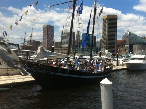 Downtown Baltimore City from the Harbor. 