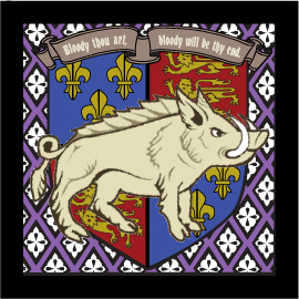 Baltimore Shakespeare Factory Richard III promotional coaster. *