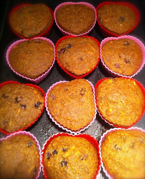 Golden perfection, the muffins fresh from the oven.