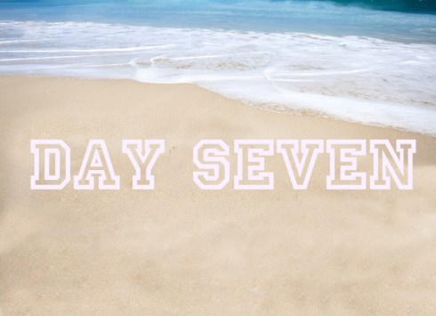 Beautiful tropical beach with the word summer written on the san