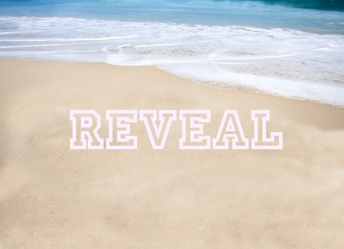 Beautiful tropical beach with the word summer written on the san