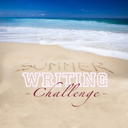 Beautiful tropical beach with the word summer written on the san